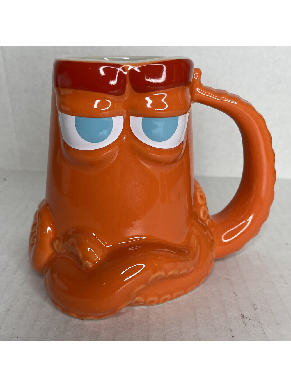 Hank the Octopus Mug Finding Dory 16 oz Orange 3D Coffee Cup Disney Pixar New